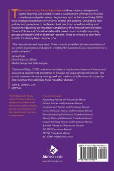 Finance Policies and Procedures Manual