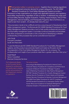 ISO 22000 Standard Procedures for Food Safety Management Systems (Bizmanualz)