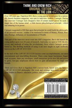 Think and Grow Rich - Original Edition - BE THE LION