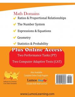 SBAC Test Prep: 7th Grade Math Common Core Practice Book and Full-length Online Assessments: Smarter Balanced Study Guide With Performance Task (PT) and Computer Adaptive Testing (CAT)