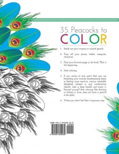 Adult Coloring Book: Stress Relieving Peacocks