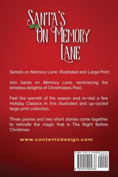 Santa's on Memory Lane: Illustrated and Large Print