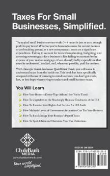 Taxes for Small Businesses QuickStart Guide: Understanding Taxes For Your Sole Proprietorship Startup & LLC