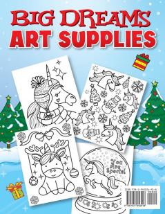 Unicorn Christmas Coloring Book for Kids: The Best Christmas Stocking Stuffers Gift Idea for Girls Ages 4-8 Year Olds - Girl Gifts - Cute Unicorns Coloring Pages