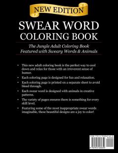 Swear Word Coloring Book: The Jungle Adult Coloring Book featured with Sweary Words & Animals