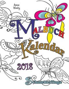 Malbuch Kalendar 2018 Schmetterlinge