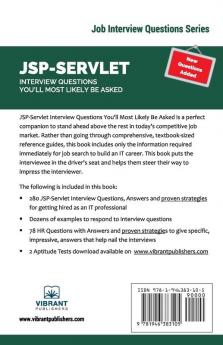 JSP-Servlet: Interview Questions You'll Most Likely Be Asked: 13 (Job Interview Questions)