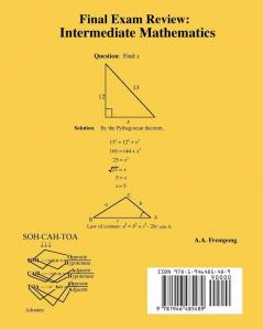 Final Exam Review: Intermediate Mathematics (US): (Algebra Geometry & Trigonometry)