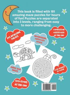 Maze Puzzle Book for Kids 4-8: 101 Fun First Mazes for Kids 4-6 6-8 year olds Maze Activity Workbook for Children: Games Puzzles and Problem-Solving (Maze Learning Activity Book for Kids)