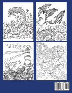 Dolphin Coloring Book: An Adult Coloring Book for Dolphin Lovers (Coloring Books for Adults)