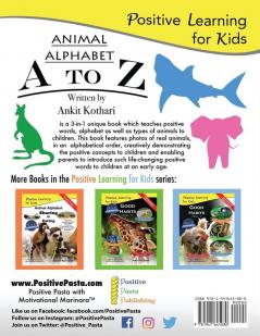 Animal Alphabet A to Z: 3-in-1 book teaching children Positive Words Alphabet and Animals (Positive Learning for Kids)