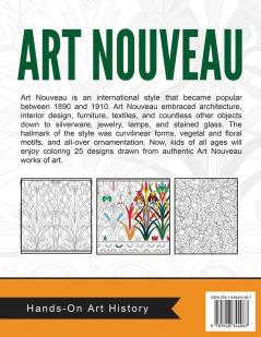 Art Nouveau: Coloring Pages for Kids and Kids at Heart: 2 (Hands-On Art History)