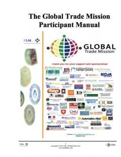 Global Trade Mission Participant Manual