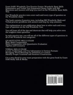 Wonderlic Test Practice Exams: Wonderlic Basic Skills Quantitative and Verbal Test Preparation Study Guide with 380 Questions and Answers