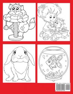 Cute Pets Coloring Book