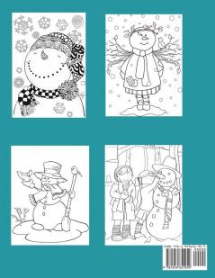 Snowman Coloring Book: Jumbo Winter Coloring Book for Kids