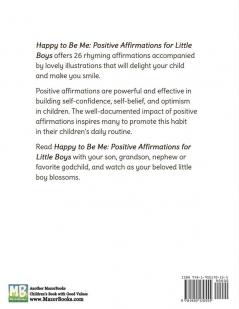 Happy to Be Me: Positive Affirmations for Little Boys: 2 (Positive Affirmations for Children)