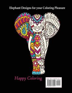 Adorable Elephant: Stress Relieving Elephant designs for Adult!