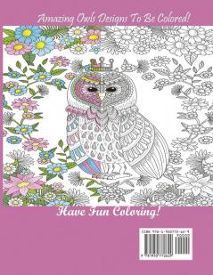 Amazing Owls: Adult Coloring Book Designs