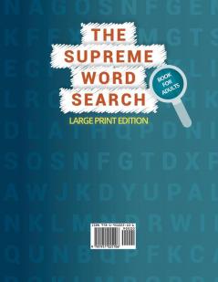 The Supreme Word Search Book for Adults - Large Print Edition