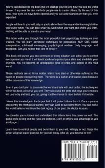 Dark Psychology: Master the Advanced Secrets of Psychological Warfare Covert Persuasion Dark NLP Stealth Mind Control Dark Cognitive Behavioral Therapy Maximum Manipulation and Human Psychology