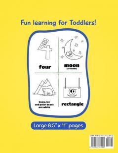 Toddler Coloring Book: Numbers Colors Shapes: Early Learning Activity Book for Kids Ages 3-5