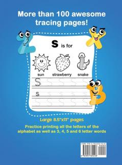 Handwriting Practice for Kids: Capital & Lowercase Letter Tracing and Word Writing Practice for Kids Ages 3-5 (A Printing Practice Workbook)