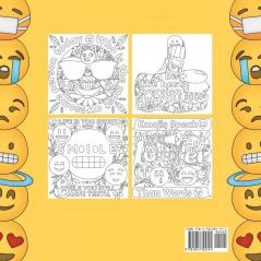 Libro de colorear Emoji para niños y adultos: Divertido libro de emojis - Diseños collages y citas divertidas (Spanish Edition)