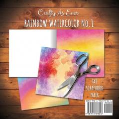 Rainbow Watercolor Scrapbook Paper Pad Vol.1 Decorative Crafts Scrapbooking Kit Collection for Card Making Origami Stationary Decoupage DIY Handmade Art Projects