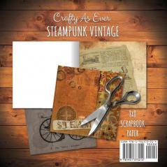 Vintage Steampunk Scrapbook Paper Pad 8x8 Scrapbooking Kit for Papercrafts Cardmaking DIY Crafts Old Retrofuturistic Theme Vintage Design