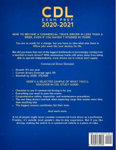 CDL Exam Prep 2020-2021: A CDL Study Guide with Practice Questions and Answers for the Commercial Driver's License Exam (Test Preparation Book)