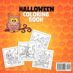 Halloween Coloring Book For Kids Ages 2-5: A Collection of Fun and Easy Halloween Coloring Pages for Kids Toddlers and Preschoolers (Halloween Picture Puzzle Book)