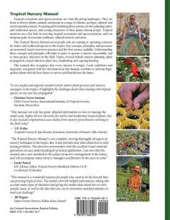 Tropical Nursery Manual: A Guide to Starting and Operating a Nursery for Native and Traditional Plants (U.S. Department of Agriculture Forest Service Agriculture Handbook 732)