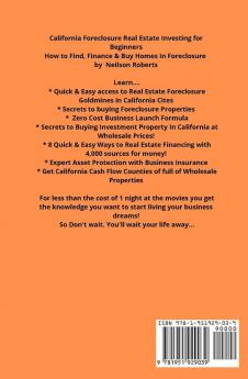 California Foreclosure Real Estate Investing for Beginners: How to Find Finance & Buy Homes In Foreclosure