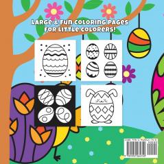 Easter Egg Coloring Book for Kids Ages 1-4: Big Easter Egg Designs for Toddlers & Preschool