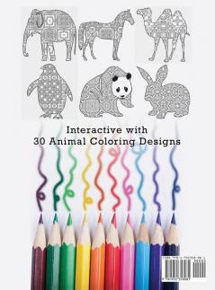 Gratitude Journal For Kids: Interactive With 30 Animal Coloring Designs