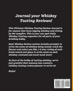 Whiskey Review Journal: Tasting Whiskey Notebook Cigar Bar Companion Single Malt Bourbon Rye Try Distillery Philosophy Scotch Whisky Gift Orange Roar