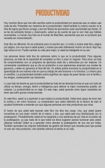 Productividad: Lo que deberían haberle enseñado en la escuela sobre la fijación de metas el manejo del tiempo la autodisciplina la postergación los hábitos y la fortaleza mental