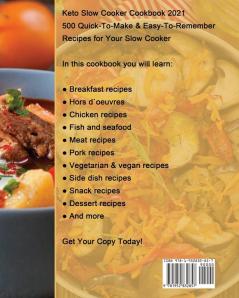 Keto Slow Cooker Cookbook 2021