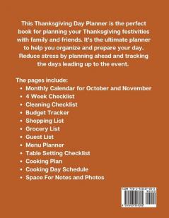 Thanksgiving Day Planner