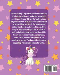 Reading Log Book For Girls