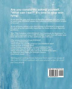 The Complete LOW-FODMAP Diet Cookbook for Beginners