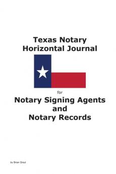 Texas Notary Horizontal Journal for Notary Signing Agents and Notary Records