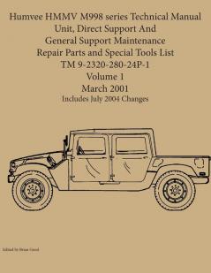 Humvee HMMV M998 series Technical Manual Unit Direct Support And General Support Maintenance Repair Parts and Special Tools List TM 9-2320-280-24P-1