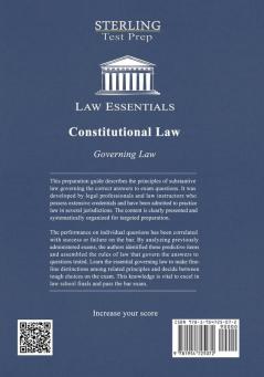 Constitutional Law Law Essentials: Governing Law for Law School and Bar Exam Prep