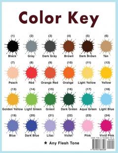 Large Print Color by Number for Adults