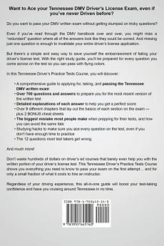 Tennessee Driver's Practice Tests: 700+ Questions All-Inclusive Driver's Ed Handbook to Quickly achieve your Driver's License or Learner's Permit (Cheat Sheets + Digital Flashcards + Mobile App)