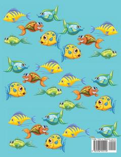 CUTE FISHES Coloring Book for Kids: Perfect Gift for any Occasion Ι Cute and Happy Fish Coloring Book for Kids Age 4-9 Fun Coloring Pages Explore Marine Life