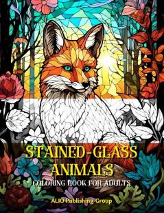 Stained Glass Animals Coloring Book for Adults