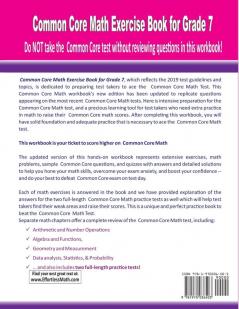 Common Core Math Exercise Book for Grade 7